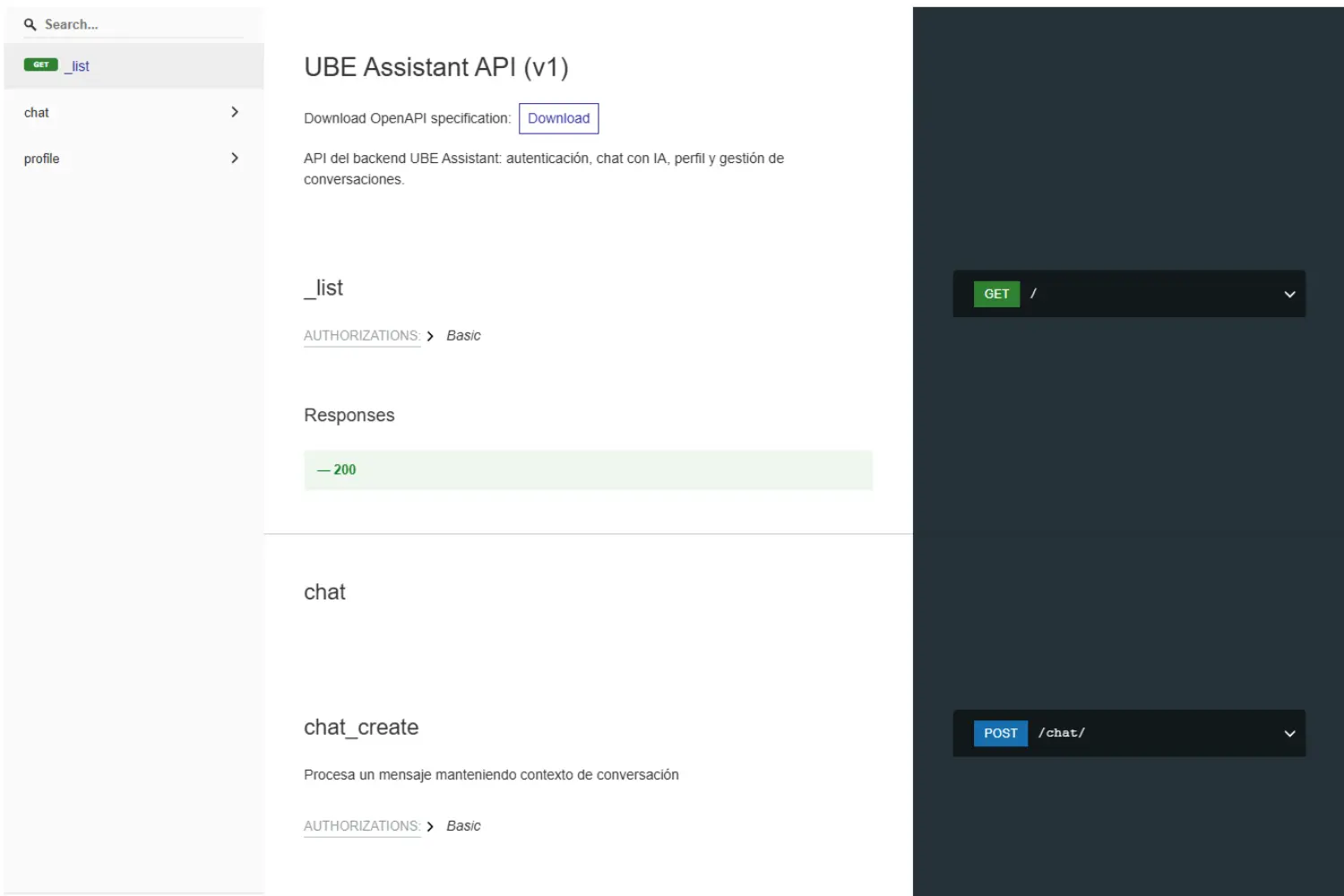 API REST + IA - UBE Assistant - Imagen 3